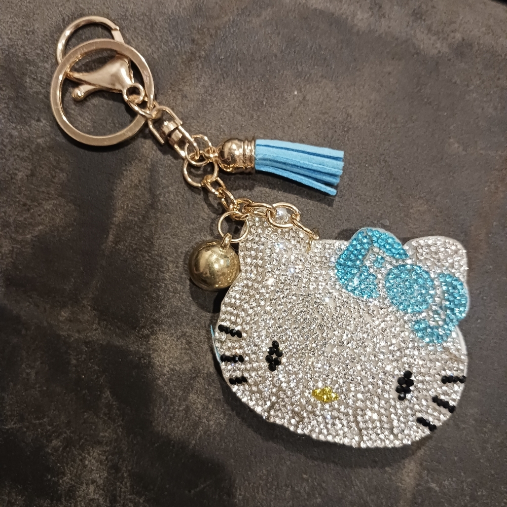 Hello Kitty Rhinestone Bag Charm/ Key Chain
